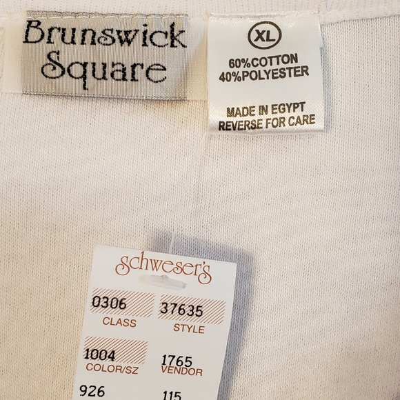 Brunswick Square Women's Knit Top, White, XL - Picture 5 of 5